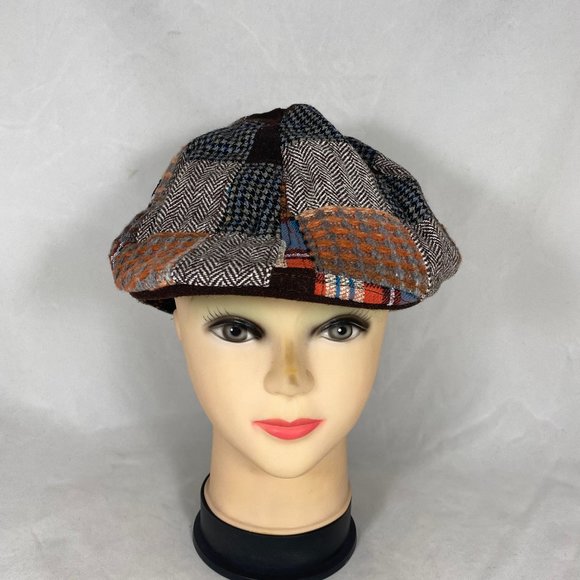 HEADERS  Flat Cap Classic Patchwork Pattern NWT - Picture 2 of 8